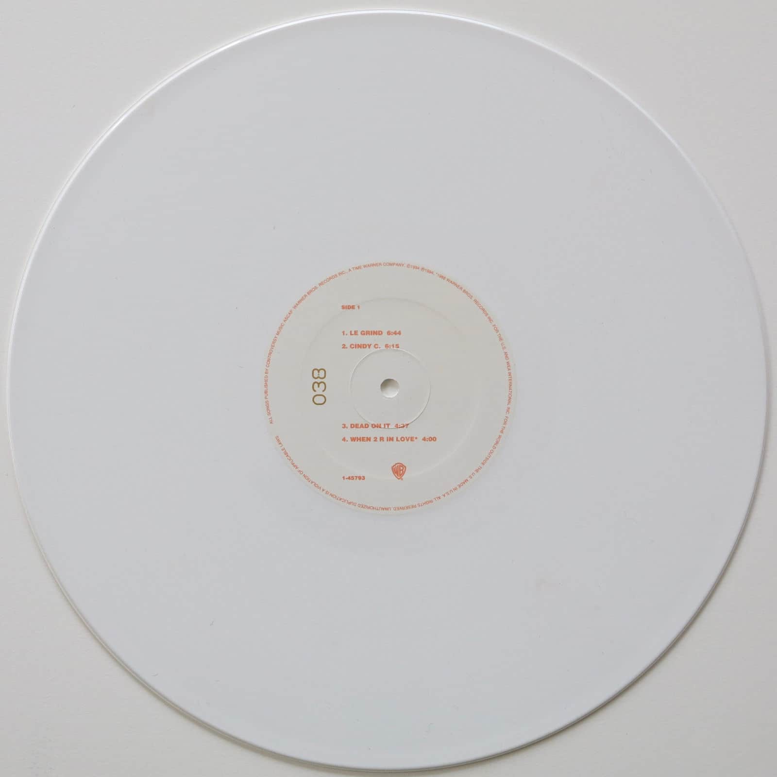 Prince Black Album 1994 White Vinyl 1 of 300